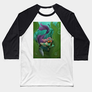 Dystopian Mermaid Baseball T-Shirt